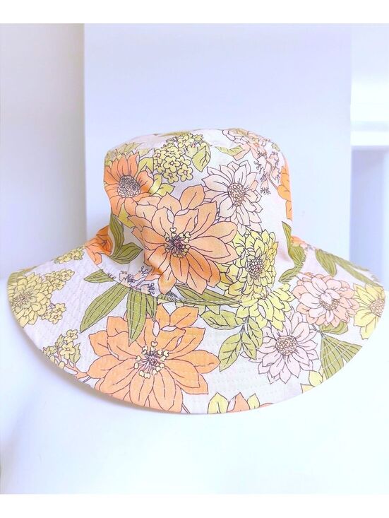 J. Crew Accessories - J.Crew Floral Sun Hat Packable Cotton NWT M/L